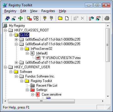 Registry Toolkit Screen Shot