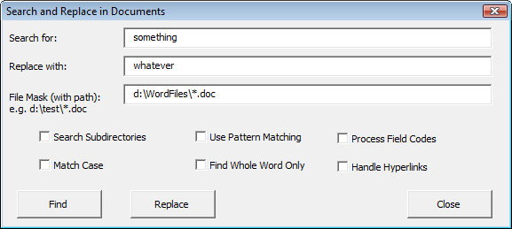 microsoft word find and replace multiple words